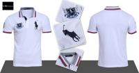 polo paris ralph lauren hommes tee shirt detail cotton champion white